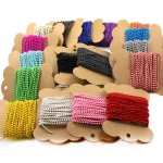 5Meter Lot 2.4mm Colorful Ball Chain Bulk Metal Bead Chain for Necklace Pendants Making (New)