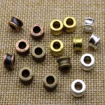 20 Metal Big Hole Beads Antique Gold Bronze Loose Tube Spacer Beads Charms (New)