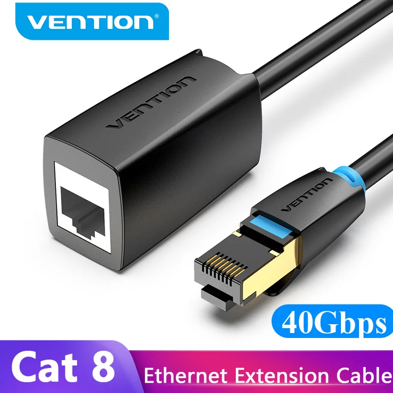 H75a07b5a267443ff9c3b6e2c45367f54N Vention Cat8 Ethernet Extension Cable SFTP 40Gbps RJ45 Extender Patch (New) - Image 1