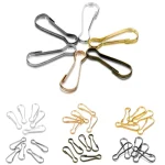 100 Lot Lanyard Snap Clip Hooks Metal Spring Gourd Purse Buckle Connector For DIY (New)