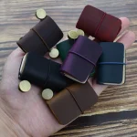 1 Tiny Leather Notebook Pocketbook Sketchbook Mini Vintage Retro Cute Kawaii Portable Daily (New)