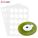 100 Eyelash Extension Glue Stickers Shim Paper Pads And 1 Round Jade Stone (New)