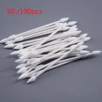 50 100 Disposable Cotton Swab Cosmetics Permanent Makeup Health Medical Ear Jewelry Clean Sticks (New)