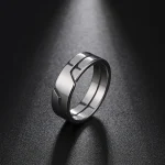 Skyrim Fashion Simple Stainless Steel Couple Ring for Men Women Casual Finger Rings (New)