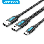 Vention Type C Dual USB with Power Supply 3A Fast (New)