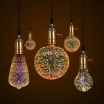 E27 110V 220V 3D Night Light Star Fireworks Effect table Lamp Decoration Bulb (New)