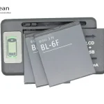 Ciszean 3.7V 1200mAh BL-6F Phone Replacement Battery Universal Charger (New)