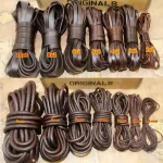 2meter 1 8mm Retro Brown Real Genuine Leather Cord Round Flat Rope String For (New)