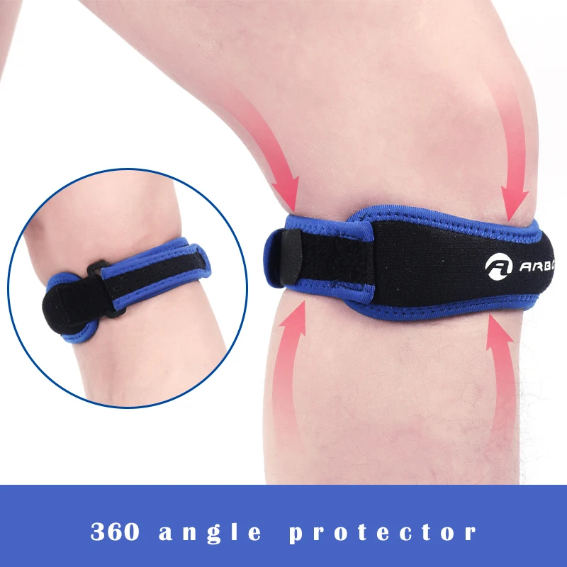 HTB1YV_sXcfrK1RkSmLyq6xGApXa1 1 Knee Patellar Tendon Knee Support Strape Brace Adjustable Shock Absorption Compression (New) - Image 1