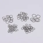 200 Lot 4 5 6 8 10mm Stainless Steel Open Jump Rings Split Rings (New)