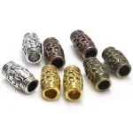 20 Copper Metal Big Hole Tube Beads Alloy Spacer Beads Accessories for Bracelet (New)