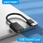 Vention Sound Card USB to 3.5mm Audio Interface Adapter External (New)