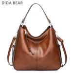 DIDABEAR Hobo Bag Leather Women Handbags Female Leisure Shoulder Bags Fashion Purses Vintage (New)