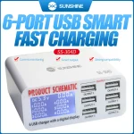 SUNSHINE Universal 6 Ports USB Quick Charger SS-304D 5V 6A (New)