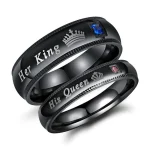 Fashion Couple Rings Her King His Queen Statement Rings Fashion AAA Zircon Crown (New)