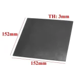 1 Black Square Smooth Finish Rubber Sheet High Temperature Chemical Resistance Rubber Plate (New)