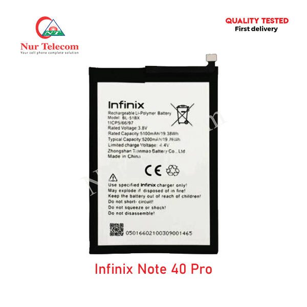 Infinix-Note-40-Pro-Battery-Price Infinix Note 40 Pro High Quality Battery Price in Bangladesh (New) - Image 1