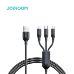 Joyroom A15 66W USB-A to 3-in-1 Braided Fast Charging Cable (New)
