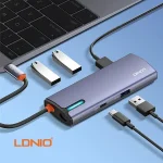 Ldnio DS-15U 5-In-1 USB C Docking Station Hub (New)