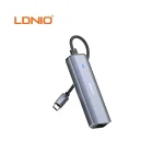 Ldnio DS-124c Type-C to USB 3 4-in-1 Hub Adapter (New)