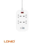 Ldnio SC4407C Universal Outlet 45W USB Power Strip with 4 AC outlets (New)