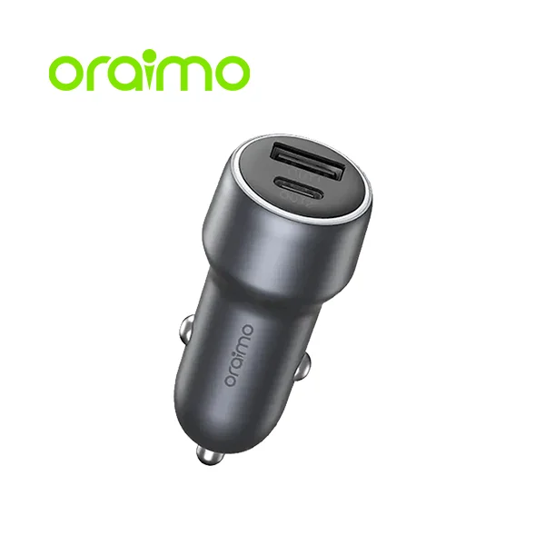 Oraimo-OCC-73D-Bullet-48-Dual-Port-48W-Car-Charger Oraimo OCC-73D Bullet 48 Dual Port 48W Car Charger (New) - Image 1