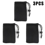 3 Nylon Mesh Drawstring Storage Pouch Bag Multi Purpose Travel & Outdoor Activity (New)