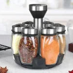 Single Bottle Glass Jar and Spice Jar Set Rack Glass Seasoning Sugar (New)