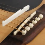 1 Set Bone Bridge Pins Nail Nut Saddle Part for Acoustic Folk Guitar (New)