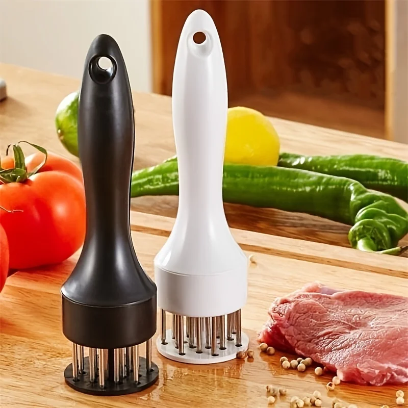S011d75d8357a4e1d91a7b9d93af9486e7 1 Stainless Steel Steak Meat Tenderizer Hammer Loose Meat Needle Household Punching Daily (New) - Image 1
