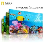 Background Aquarium 3D Sticker Poster Decoration Fish Tank Ocean Plants Double sided Landscape Aquarium (New)