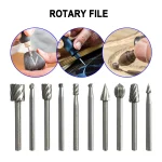 High speed steel electric engrave mill cutter 10 woodwork rotary file alien DIY (New)