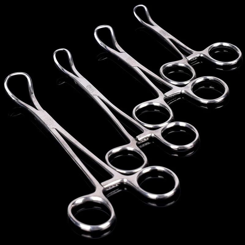 S01657b25895647fd8c2fb5e33c936a58l 1 Dental Surgical Tweezers Cloth Towel Clamp Forceps 9 11 14 16cm Pointed Napkin Pliers Stainless (New) - Image 1