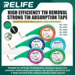 RELIFE Anti-hot Desoldering Wick Wire Mesh Accurate Control Sucker Braid (New)