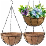 46244 Inch Round Wire Plant Holder Metal Hanging Basket Coconut Liner Lining Plants (New)