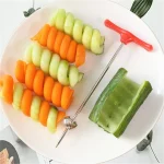 1 2 Manual Roller Spiral Slicer Radish Potato Tools Vegetable Cutter Kitchen Fruit Carving (New)