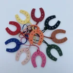 10 Colors Women and Girls PU Leather Horse Hoof Horseshoe Keychain Handbag Holder (New)