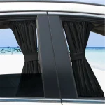 2 Car UV Protection Sun Shade Curtains Sides Window Visor Mesh Cover Shield (New)