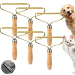 Reusable Metal Lint Remover Tool Durable Pet Hair Remover Tool with Wooden Handle (New)
