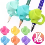 12/6/Pencil Silicone Grips Writing Aid Trainer Posture Correction Finger (New)