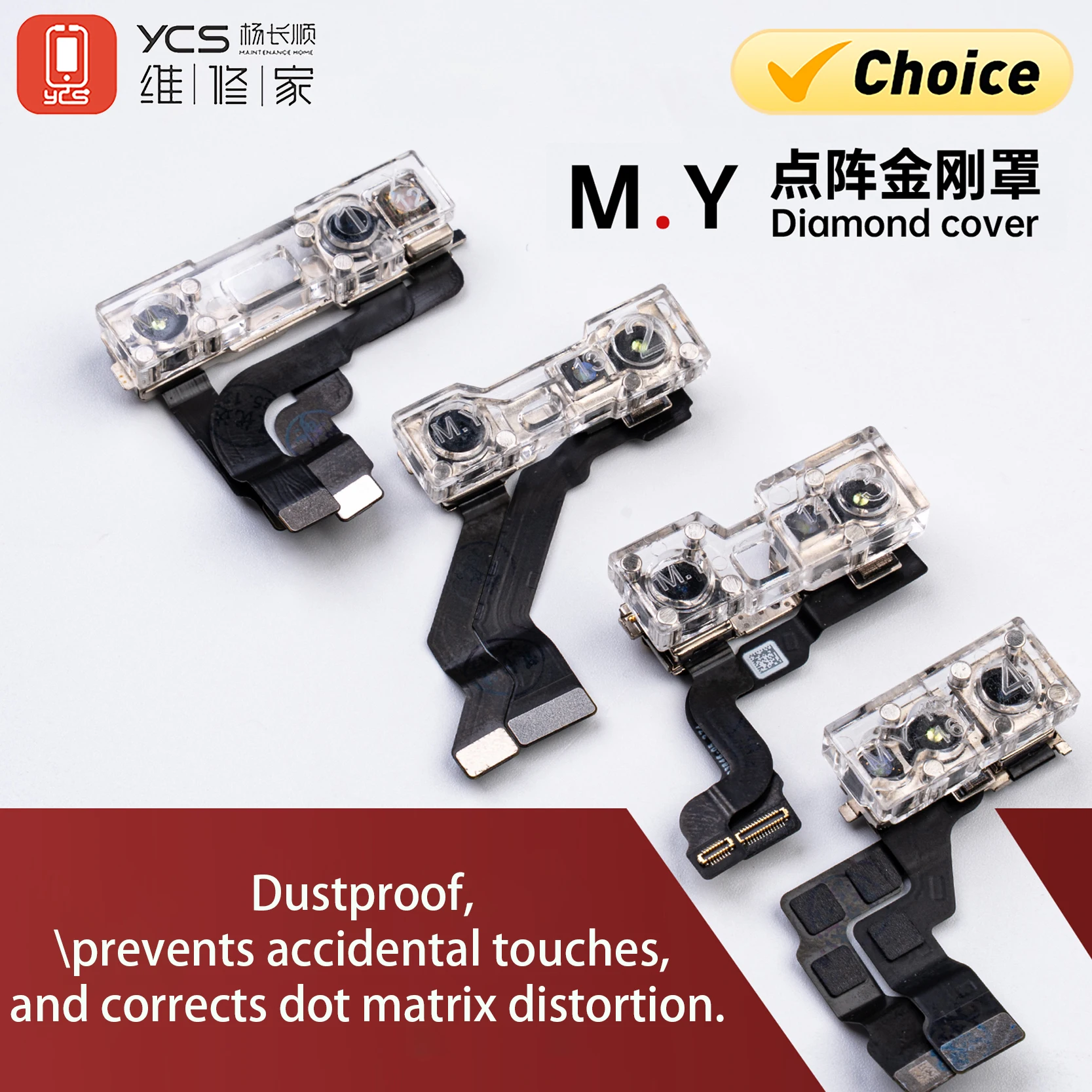 S0383128ec9774398b2ee6a21cc8bee83M YCS M.Y Front Camera Protective Diamond Cover Dot Matrix Infrared (New) - Image 1