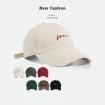 Retro Letter Embroidered Baseball Cap Big Headed Duck Tongue Hat Summer Outdoor Sports (New)