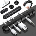 Cable Organizer Silicone USB Winder Desktop Tidy Management Clip Cable Holder For Mouse (New)