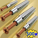 10 500 Set Expansion Pipe with Screw Self Tapping Screw Drilling Plug Expansion Bolt (New)