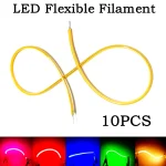 10 LED Flexible Filament 3V COB Edison Bulb Lamp Parts LED Diode Decoration (New)