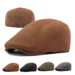 Fashion Berets Men Women Spring Autumn Suede Hats Herringbone Flat Cap Classical Artist (New)