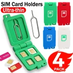 Universal Mini SIM Card Adapter Storage Box Kit with Removal (New)