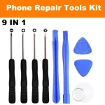 9 In 1 Mobile Phones Opening Screen Pry Bar Repair Tool Kit SmartPhone (New)