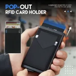 ID Bank Credit Card Holder Mens Wallet Anti Rfid Blocking Protected Magic Business (New)