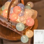 Cotton Balls 14904 LED String Christmas Fairy Lights Novelty Lamp Chain for Home (New)